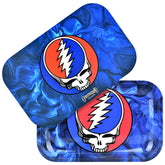 Grateful Dead x Pulsar Rolling Tray Kit | 11"x7" | Steal Your Face Swirls - Discreet Smoker